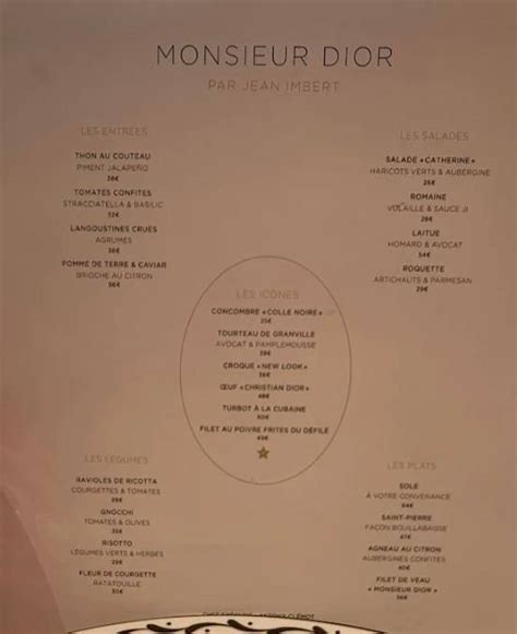 where to buy dior in paris|dior restaurant paris menu.